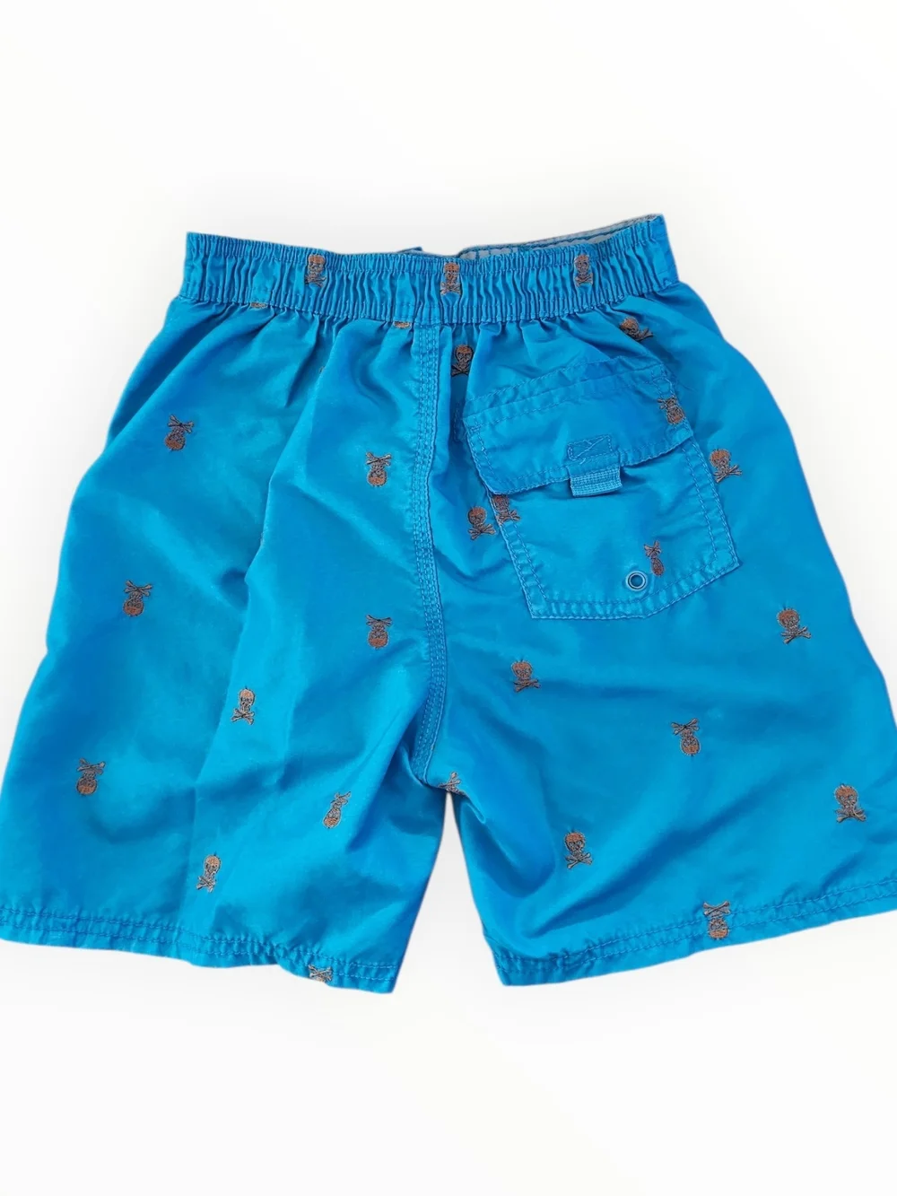 Kids Blue Skull Swim Shorts
